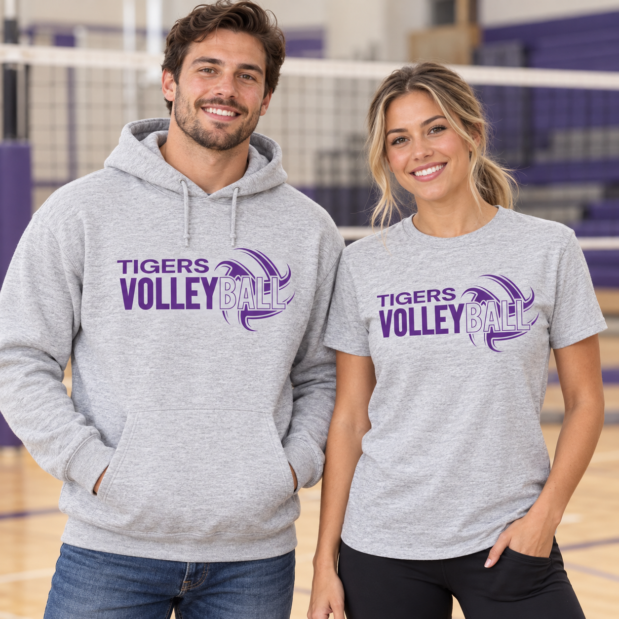 Tri-State Tigers – Tigers Volleyball Swish Purple | District T-Shirt & Hoodie