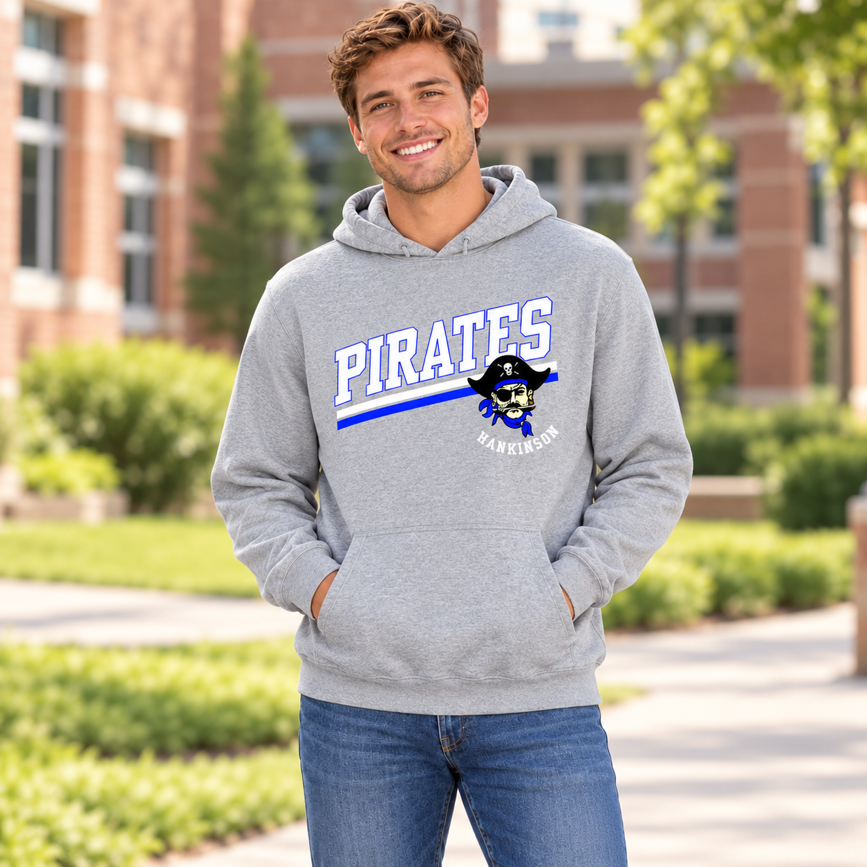Hankinson Pirates Slash| District T-Shirt, Crew & Hoodie