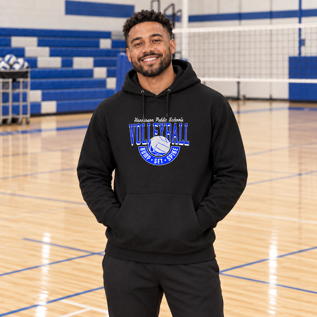 Hankinson Pirates – Bump Set Spike Black| District T-Shirt, Crew & Hoodie