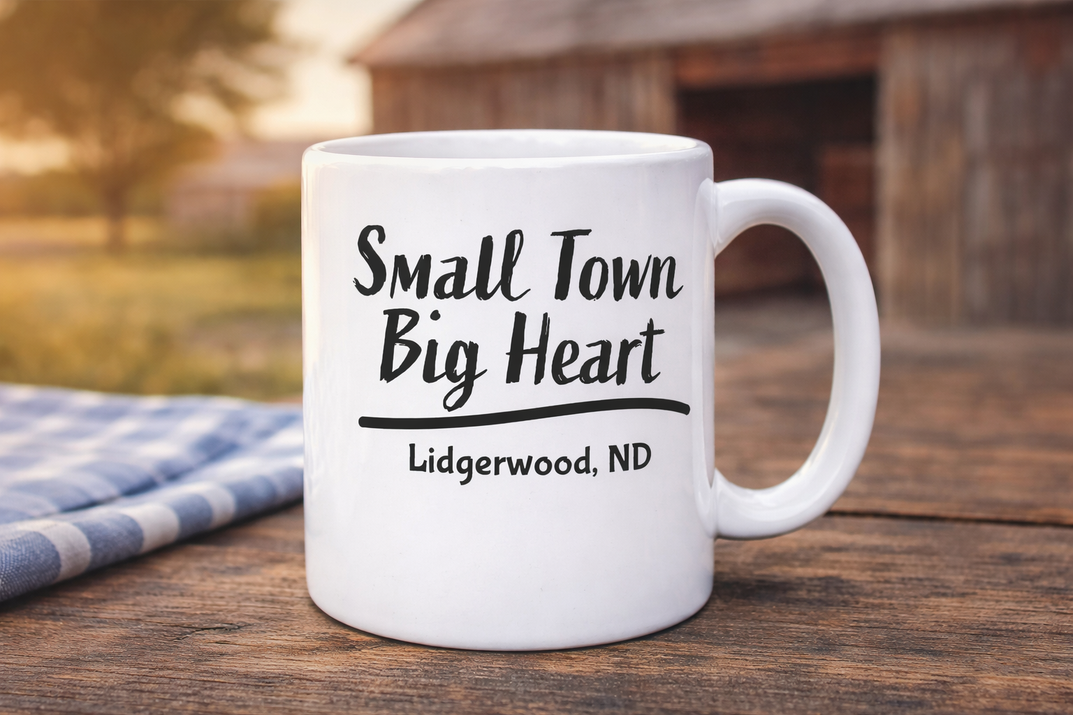 Small Town Big Heart – Lidgerwood, ND Coffee Mug (11 oz)