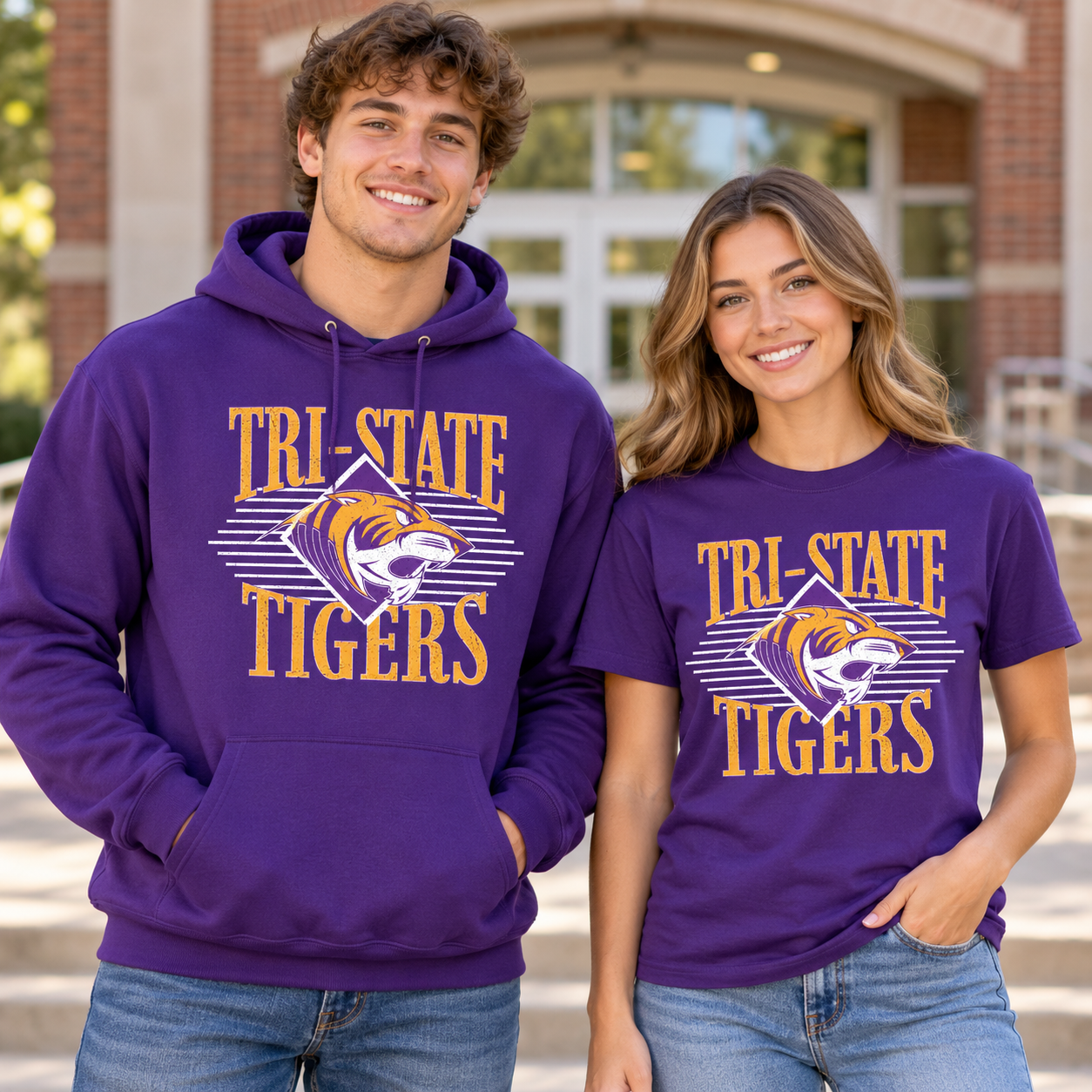 Tri-State Tigers Vintage Spirit | District T-Shirt & Hoodie