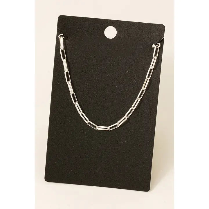 Gold Dipped Oval Chain Necklace