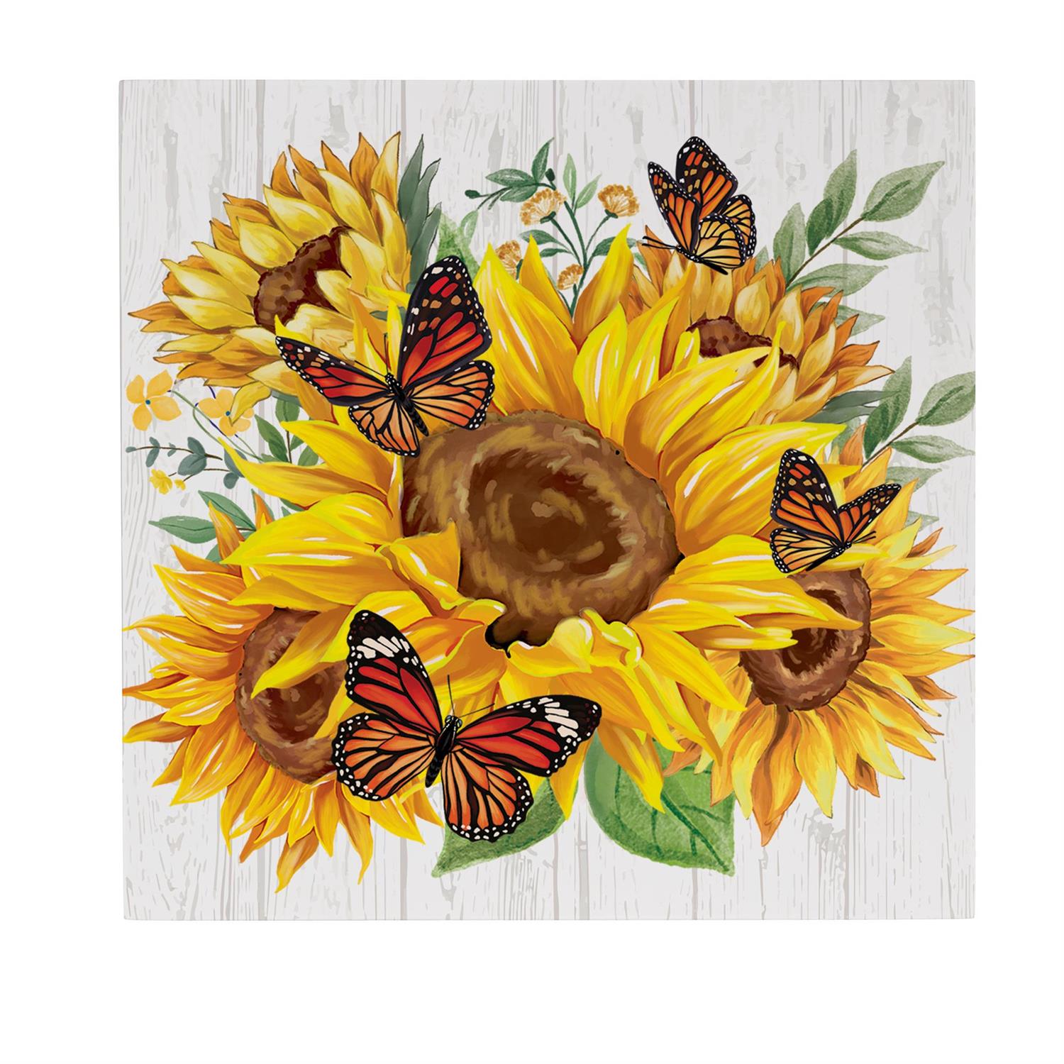 Grateful Gatherings Sunflower Indoor Wall Décor – 12" x 12"