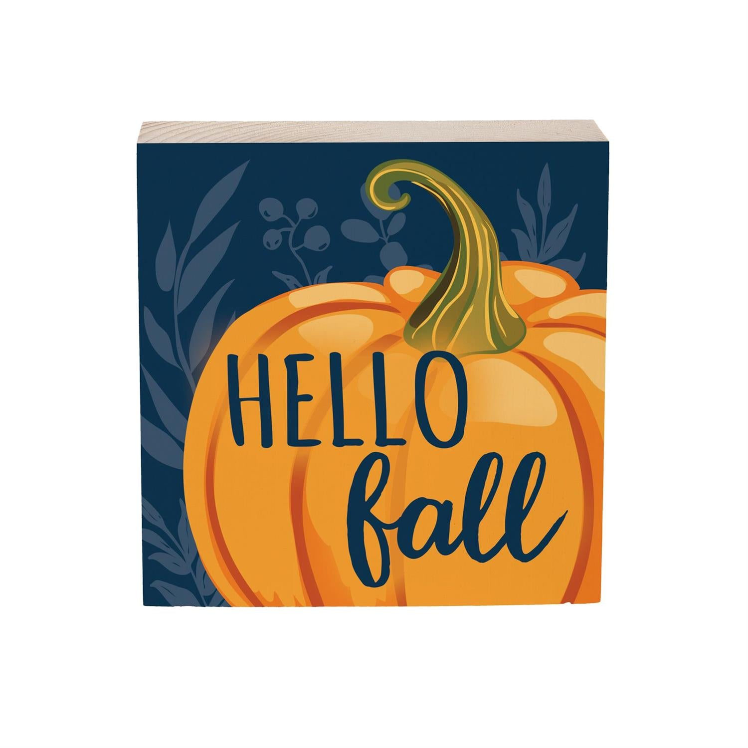 Hello Fall Wood Block Sign – Grateful Gatherings Decor