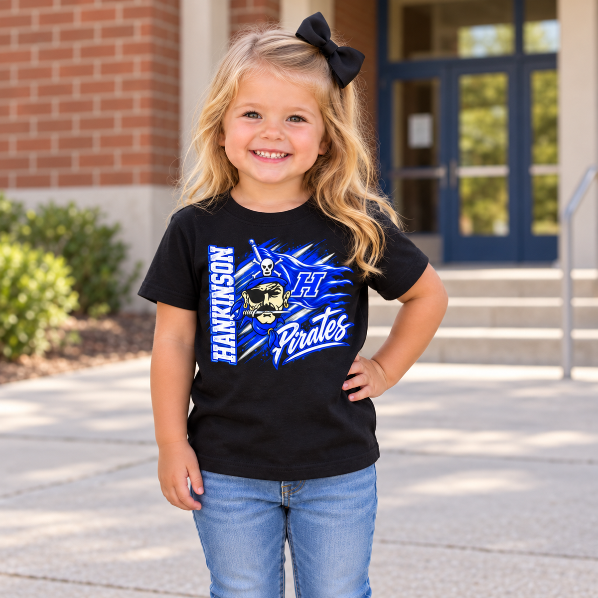 Hankinson Pirates – Pirate Pride Blue and Pirate Pride Black| Toddler T-Shirt