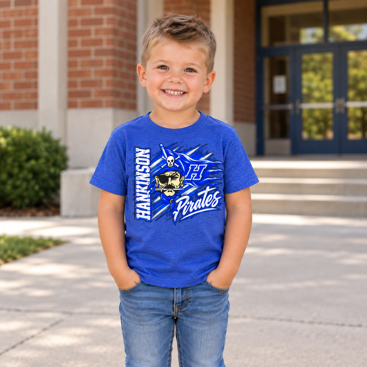 Hankinson Pirates – Pirate Pride Blue and Pirate Pride Black| Toddler T-Shirt