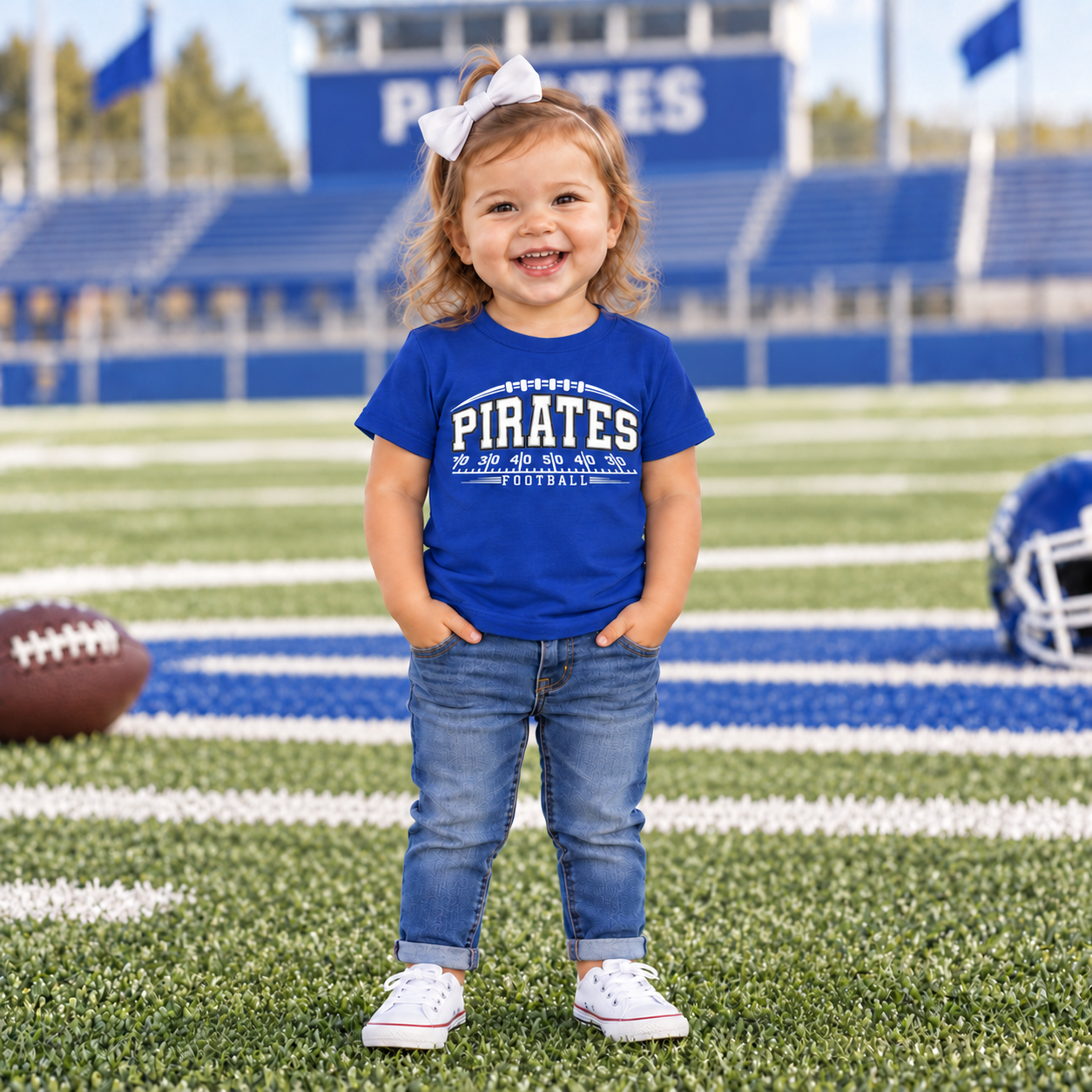 Hankinson Pirates – Pirate Pride Yard Line | Toddler T-Shirt