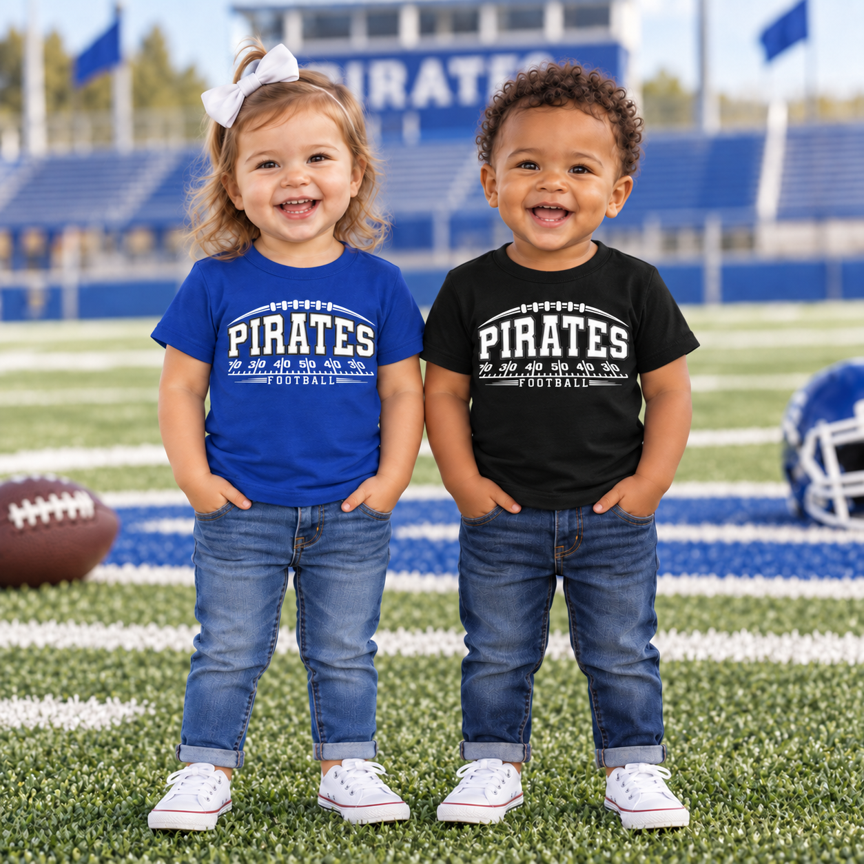 Hankinson Pirates – Pirate Pride Yard Line | Toddler T-Shirt