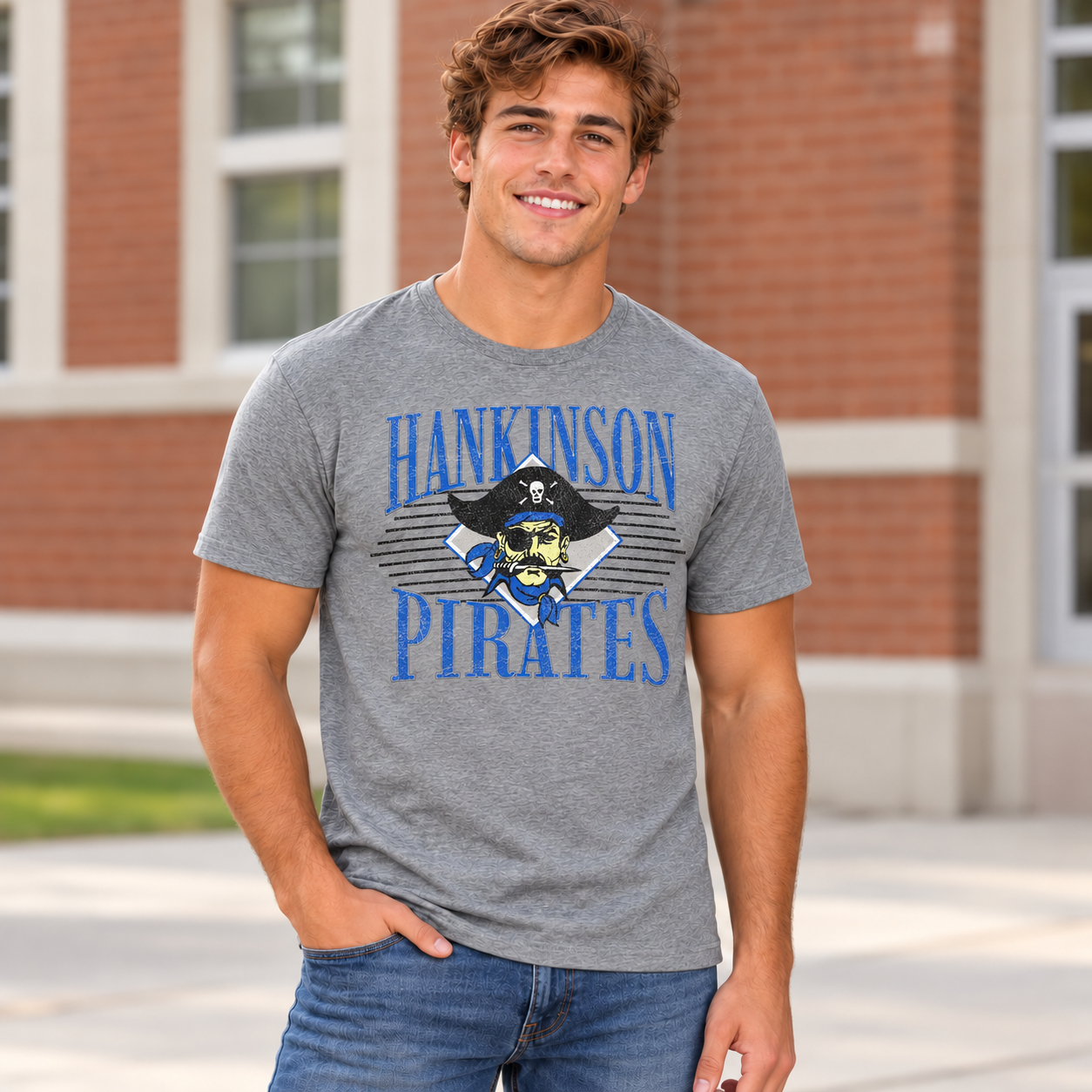 Pirates Full Distressed | Next Level T-Shirt, Crewneck & Hoodie
