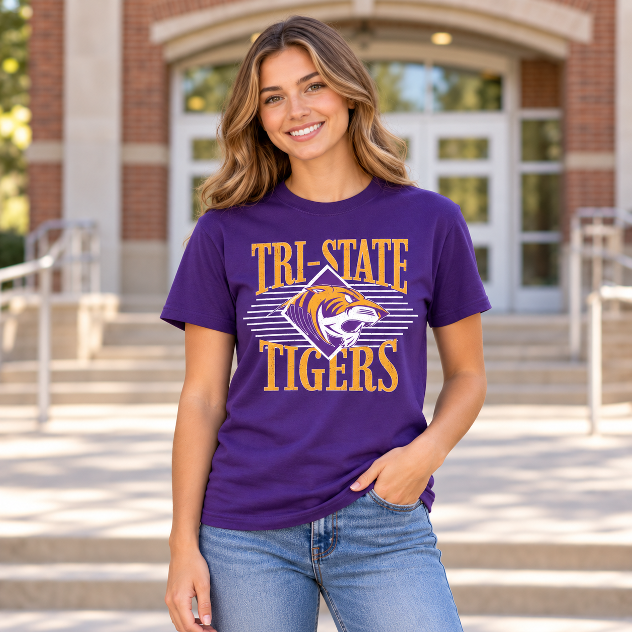 Tri-State Tigers Vintage Spirit | District T-Shirt & Hoodie