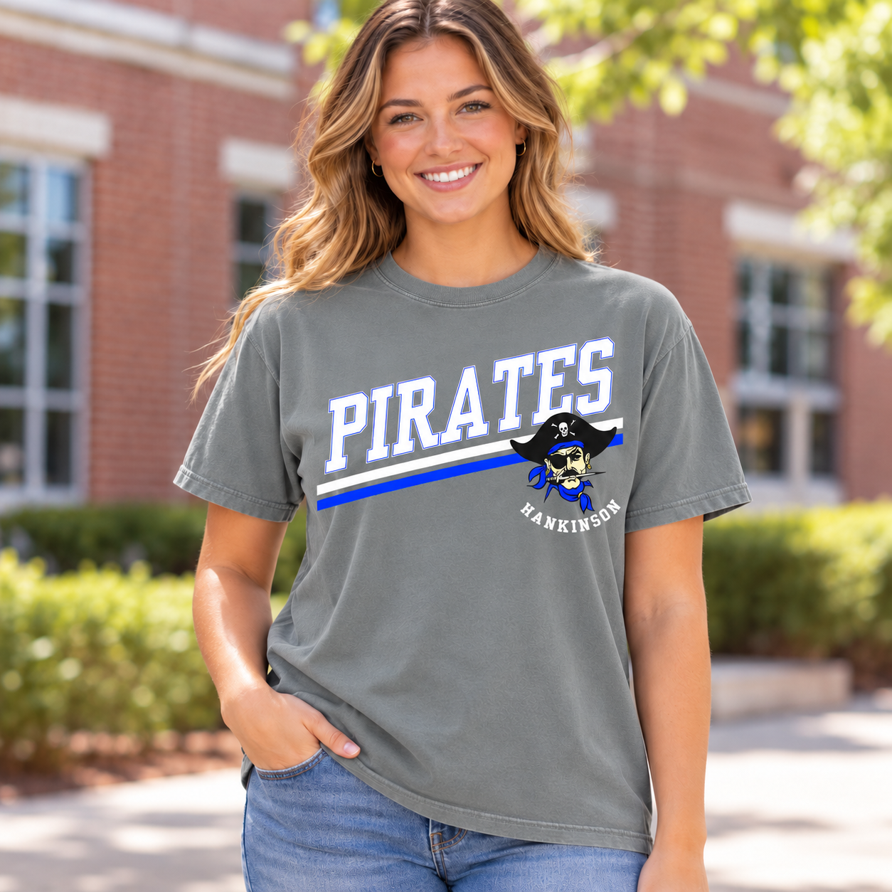 Hankinson Pirates Slash Comfort Colors T-Shirt