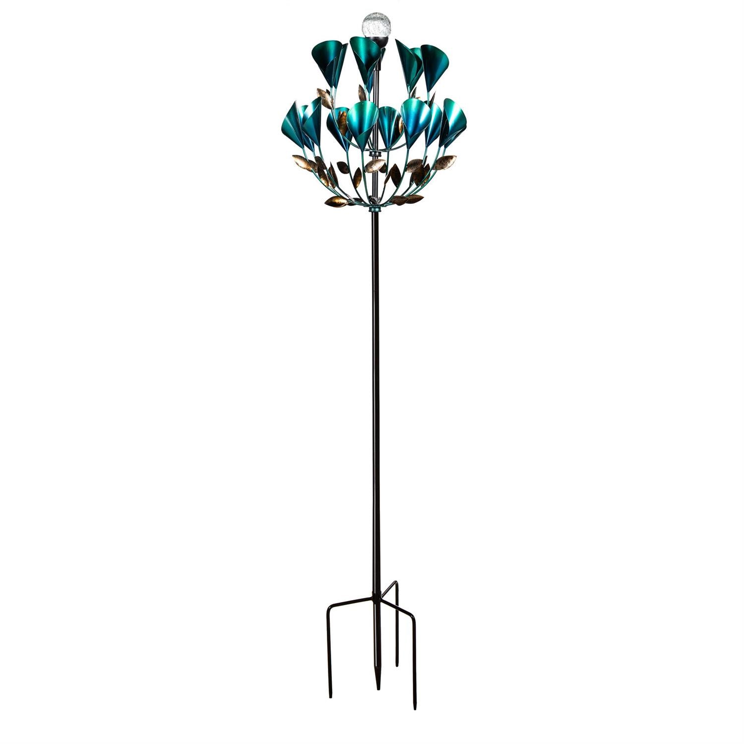 Solar Metal Wind Spinner – Calla Lily – 74”H