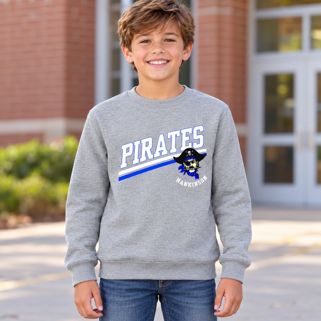 Hankinson Pirates Youth Slash District T-Shirt, Crewneck & Hoodie