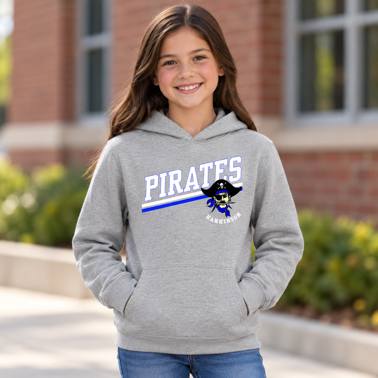 Hankinson Pirates Youth Slash District T-Shirt, Crewneck & Hoodie
