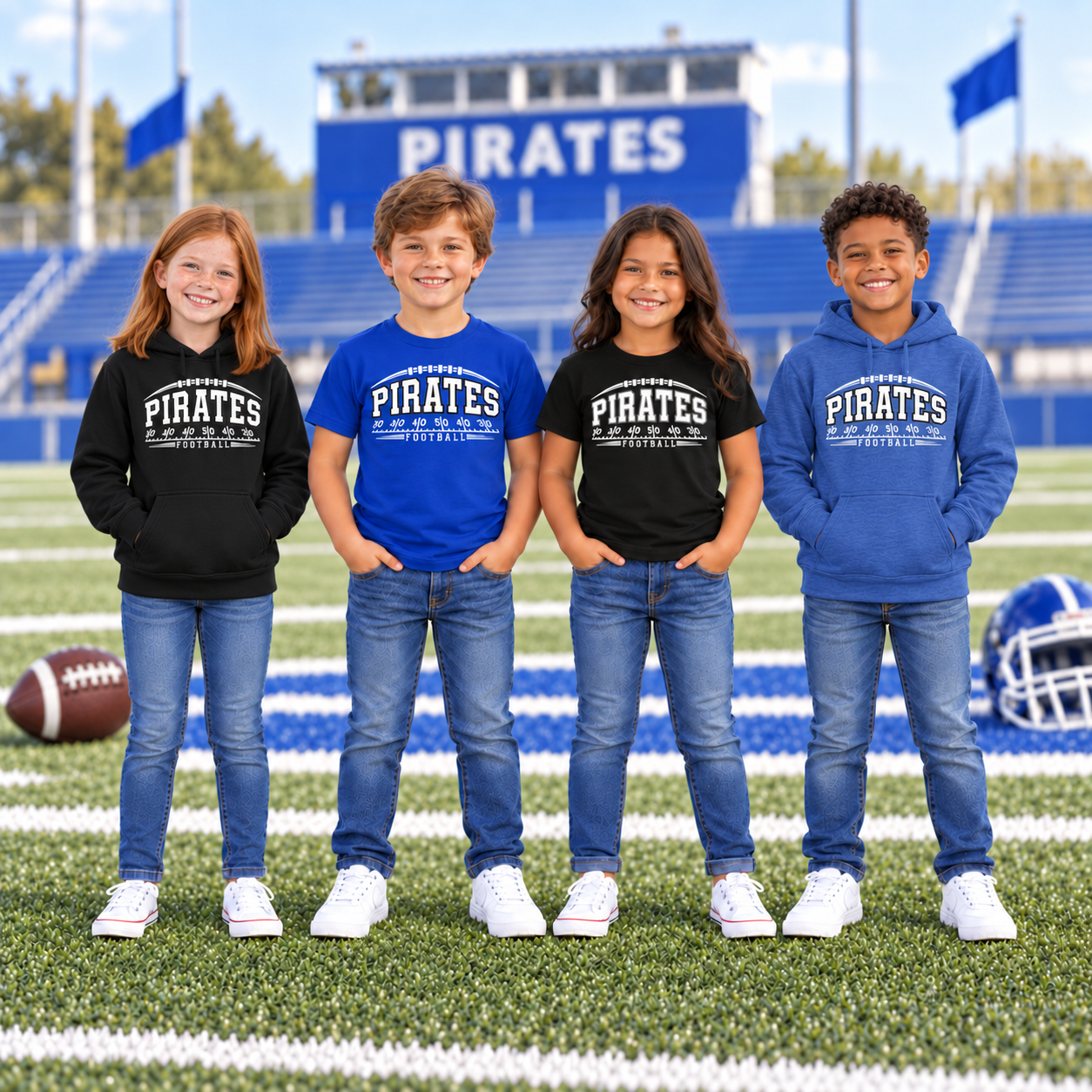 Hankinson Pirates – Pirate Pride Yard Line | District Youth T-Shirt & Hoodie