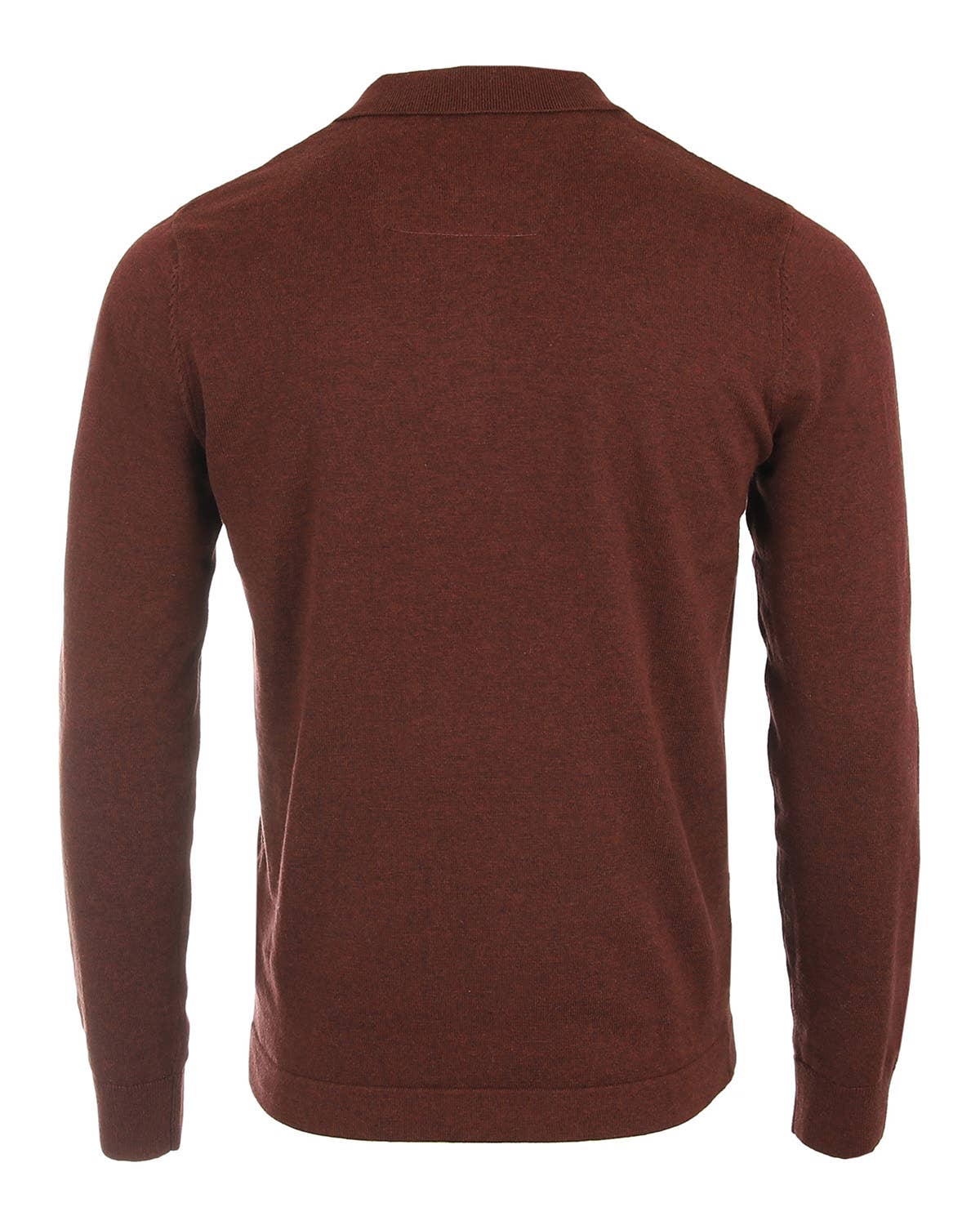 ZIMEGO Men's Polo Sweater Casual Button Pullover: Maroon