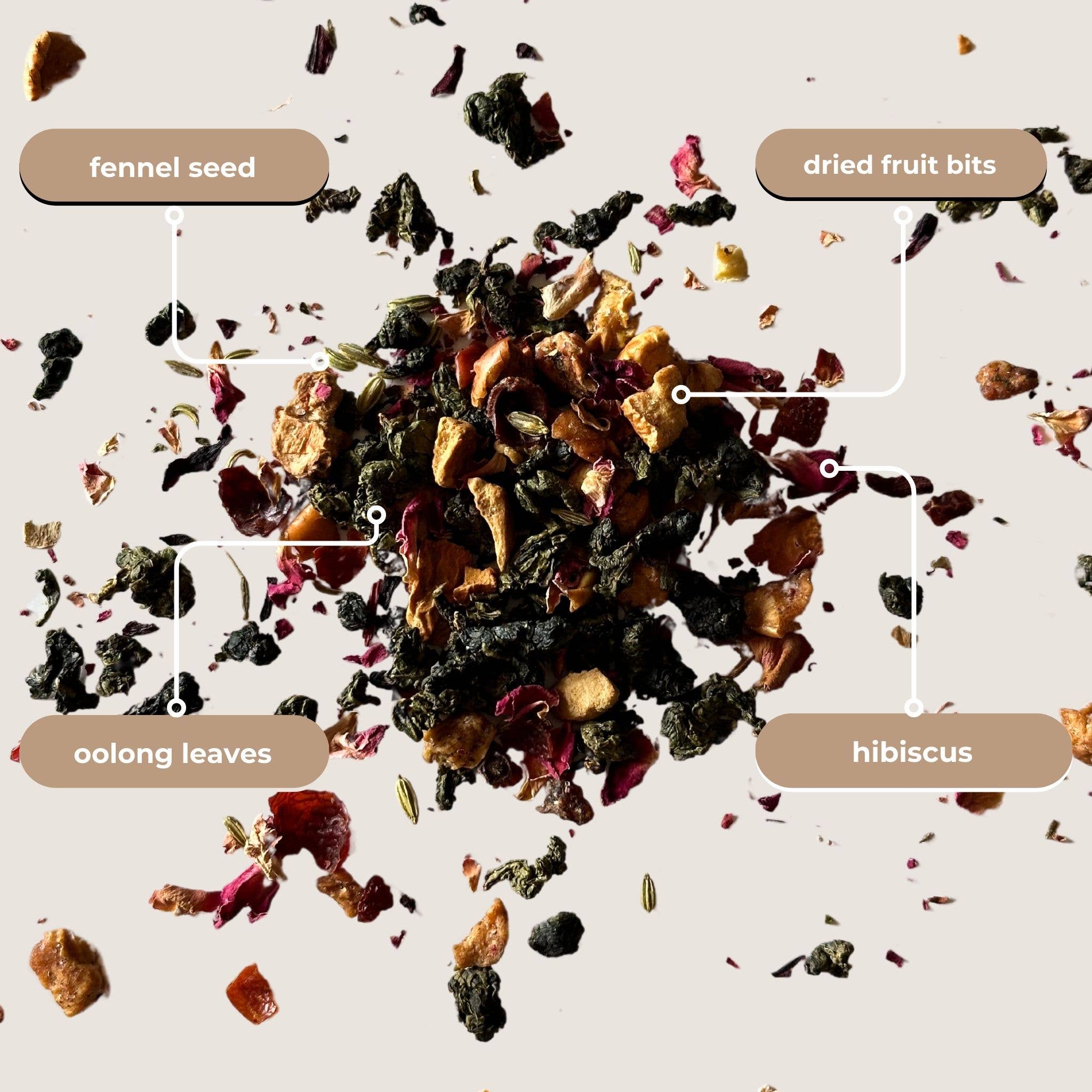 Tea With Tae Fruit & Berry Oolong Mini Tea Tube Gift (5 tea bags)