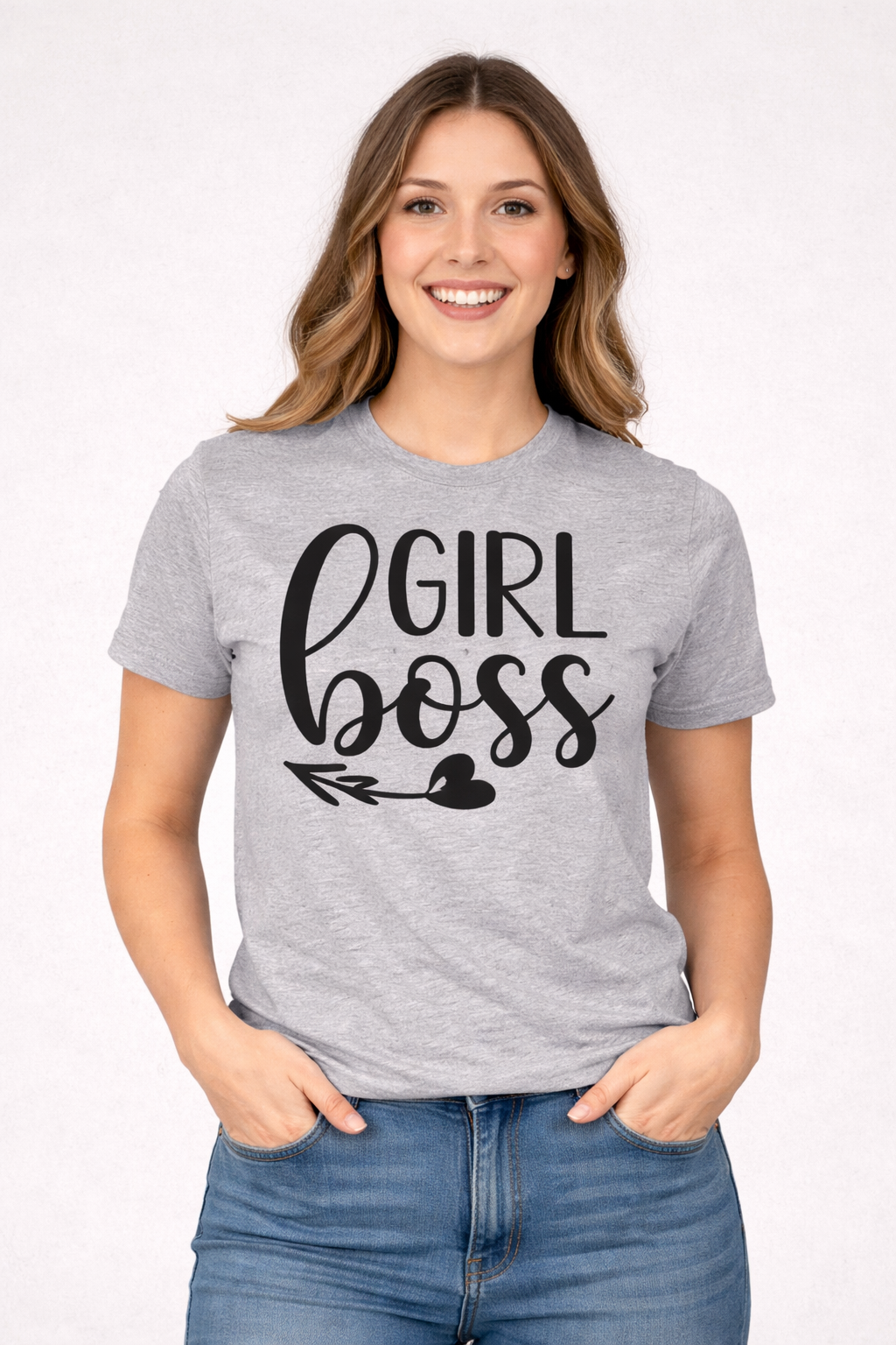 Girl Boss Black Logo District T-Shirt