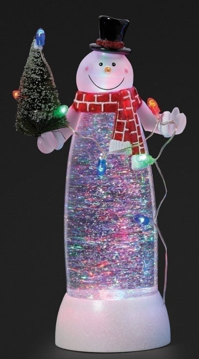 Roman Lighted Swirl Snowman – 2 Style Options: Tree or Wreath