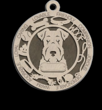 Airedale Terrier Ornament With Your Dogs Name Engraved