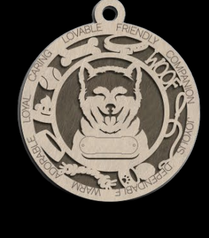 Akita Inu Ornament With Your Dogs Name Engraved