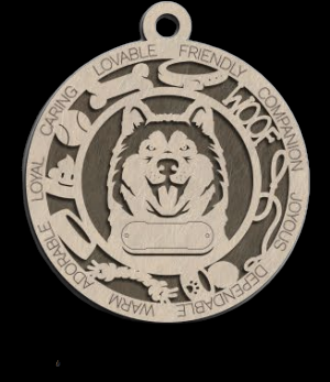 Alaskan Malamute Ornament With Your Dogs Name Engraved