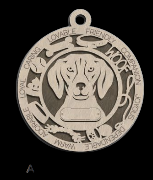 American Foxhound Ornament With Your Dogs Name Engraved