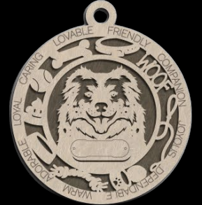 Australian Shepherd Ornament With Your Dogs Name Engraved