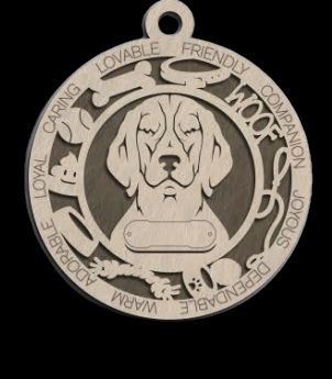 Beagle Ornament With Your Dogs Name Engraved