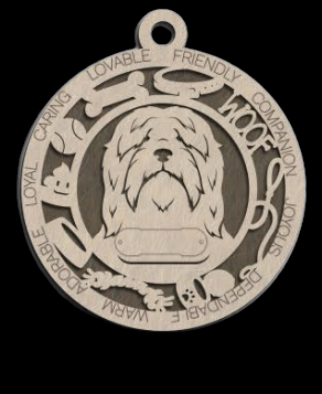 Bearded Collie Ornament With Your Dogs Name Engraved