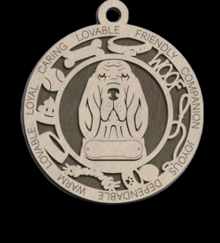 Bloodhound Ornament With Your Dogs Name Engraved
