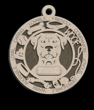 Blue Lacy Ornament With Your Dogs Name Engraved