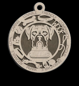 Boxer Ornament With Your Dogs Name Engraved
