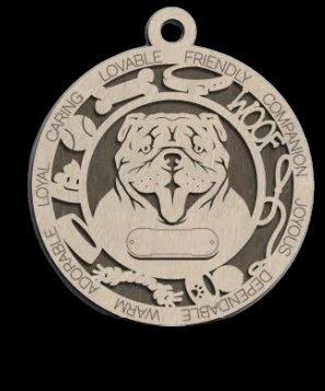 Bulldog Ornament With Your Dogs Name Engraved