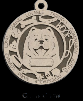 Chow Chow Ornament With Your Dogs Name Engraved