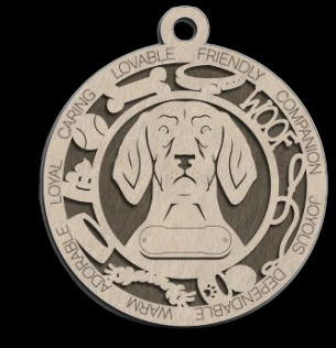 Coonhound Ornament With Your Dogs Name Engraved