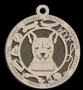 Deer Head Chihuahua Ornament With Your Dogs Name Engraved