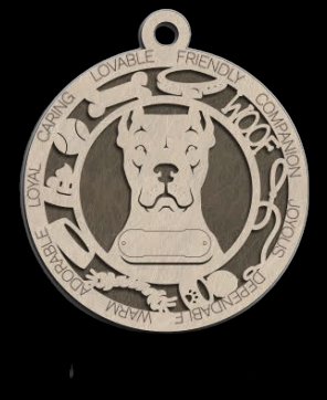Dogo Argentino Ornament With Your Dogs Name Engraved